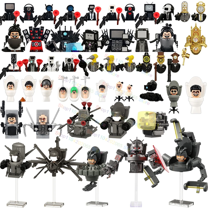 

Skibidi Toilet Brick TV Man Plus Titan Assemble Scene Model Building Block Boy action Figure DIY Toys Gifts