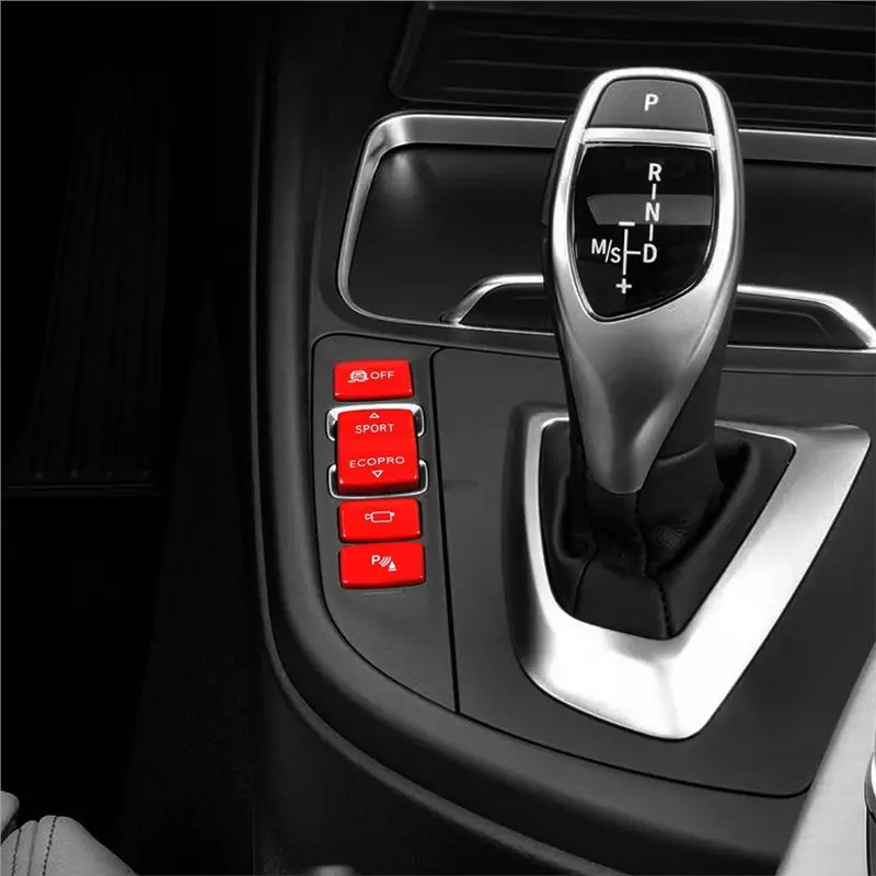 A48P-Car Gear Shift Button Frame+ Button Trim Cover Kit For BMW 1 2 3 4 F20 F22 F23 F30 F32 F36 Interior Accessories