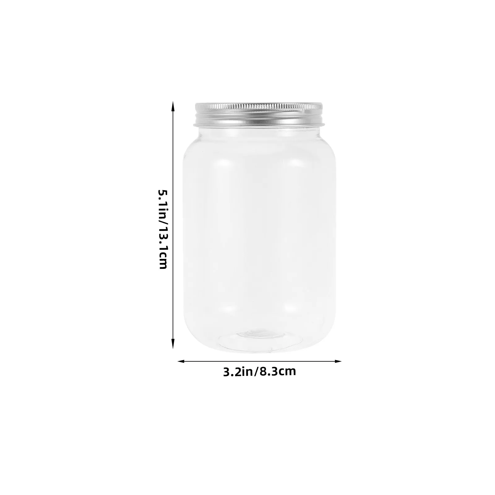 4Pcs Clear Plastic Jars with Airtight Lids for Kitchen Storage Dry Food Snacks Candies Spices Overnight Oats Pasta Cereal