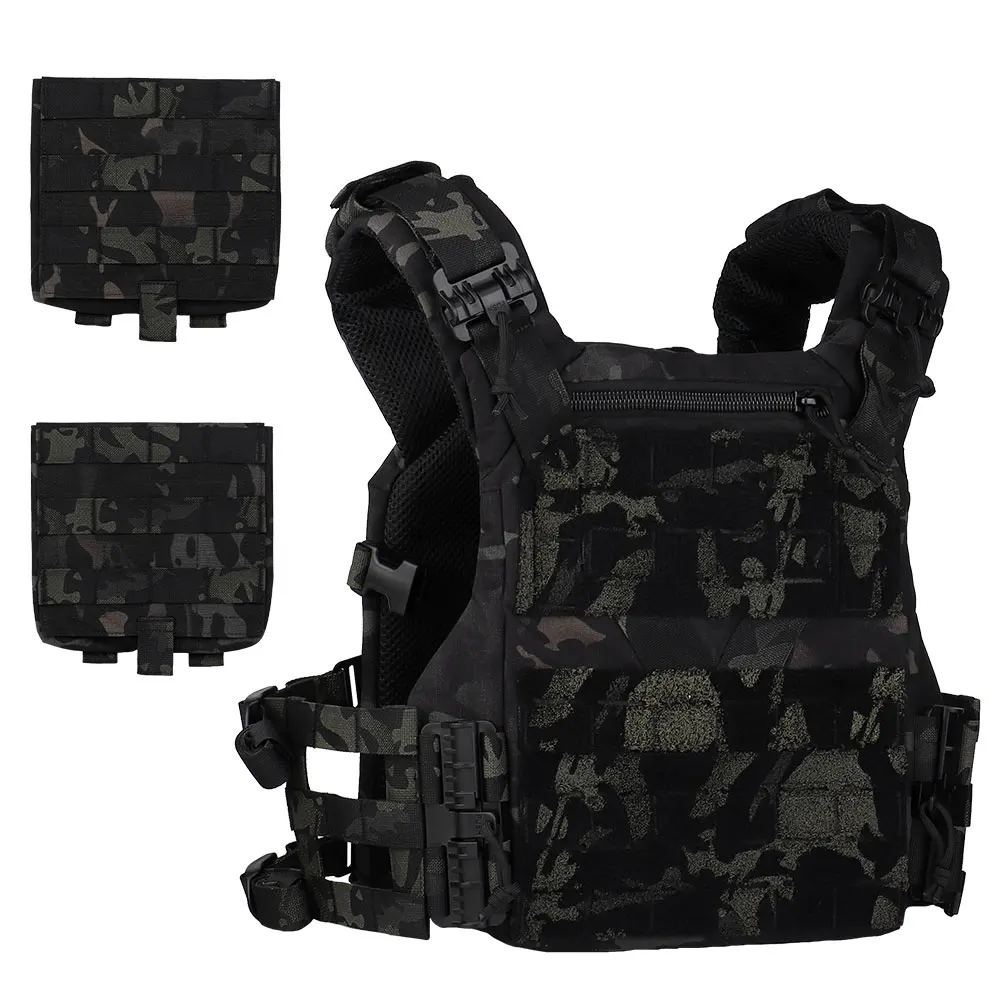 K-serie Plate Carrier Camo-stijl Full-Size Universal Ranger Green Jachtvest Airsoft Tactical Gear met Quick-release-systeem