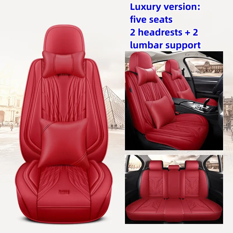 

NEW Luxury Custom Fit for 2015-2022 Mustang Car Seat Covers Full Set Genuine Leather for Ford Mustang GT Mustang Convertible