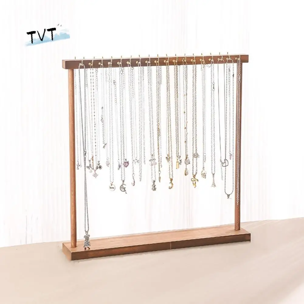 

Wooden Jewelry Organizer Storage Rack Exquisite Design Jewelry Display Stand Support Stand Storage Tray Necklace Hanging Rack