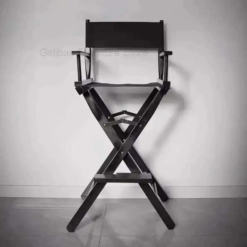 

Solid Wood Bar Chairs Design High Folding Stool Modern Armchairs Portable Outdoor Bar Stools with Backrest Home Furnitures