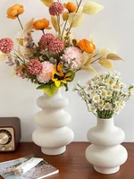 1/2Pcs Ceramic Vase,Off Round Modern Dried Flower Vase,Pampas Flower Boho Home Decor Vase For Centerpiece Wedding Dinner Table 11