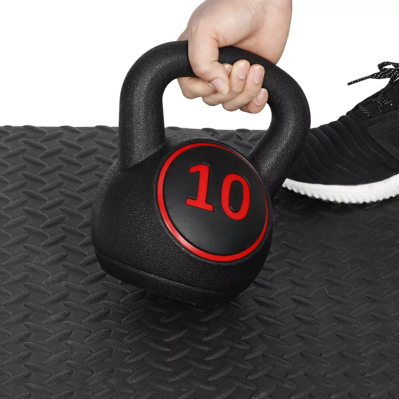 US- ชุด Kettlebell 3 ชิ้นการออกกําลังกายการฝึกความแข็งแกร่งพร้อมฐานยิมที่บ้าน