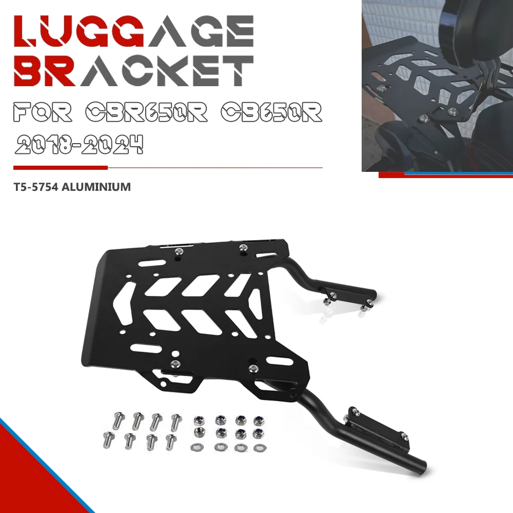 

For Honda CB650R CBR650R 2018-2023 Motorcycle Accessories Rear Carrier Luggage Rack Tailbox Fixer Holder Cargo Bracket Tailrack