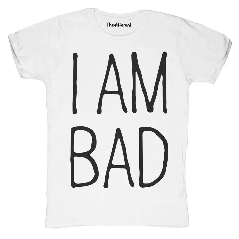 New Men's I Am Bad Idea Flame TShirt Gift