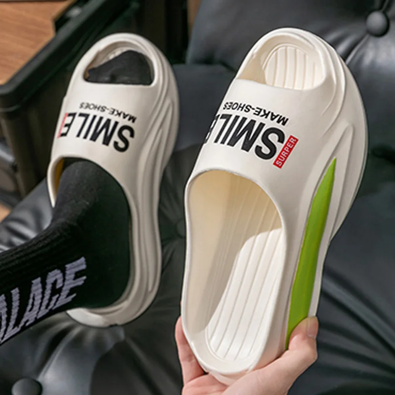 

Summer Sports Shoes for Women's Slippers For Men's Thick Sole Platform Slippers EVA Simple and Versatile Casual Beach Shoes