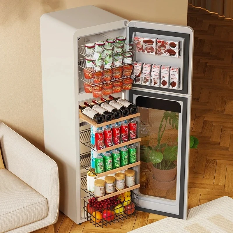 Wine Cabinet Office Household Double Temperature Ice Bar Embedded Frozen Beverage Refrigerator