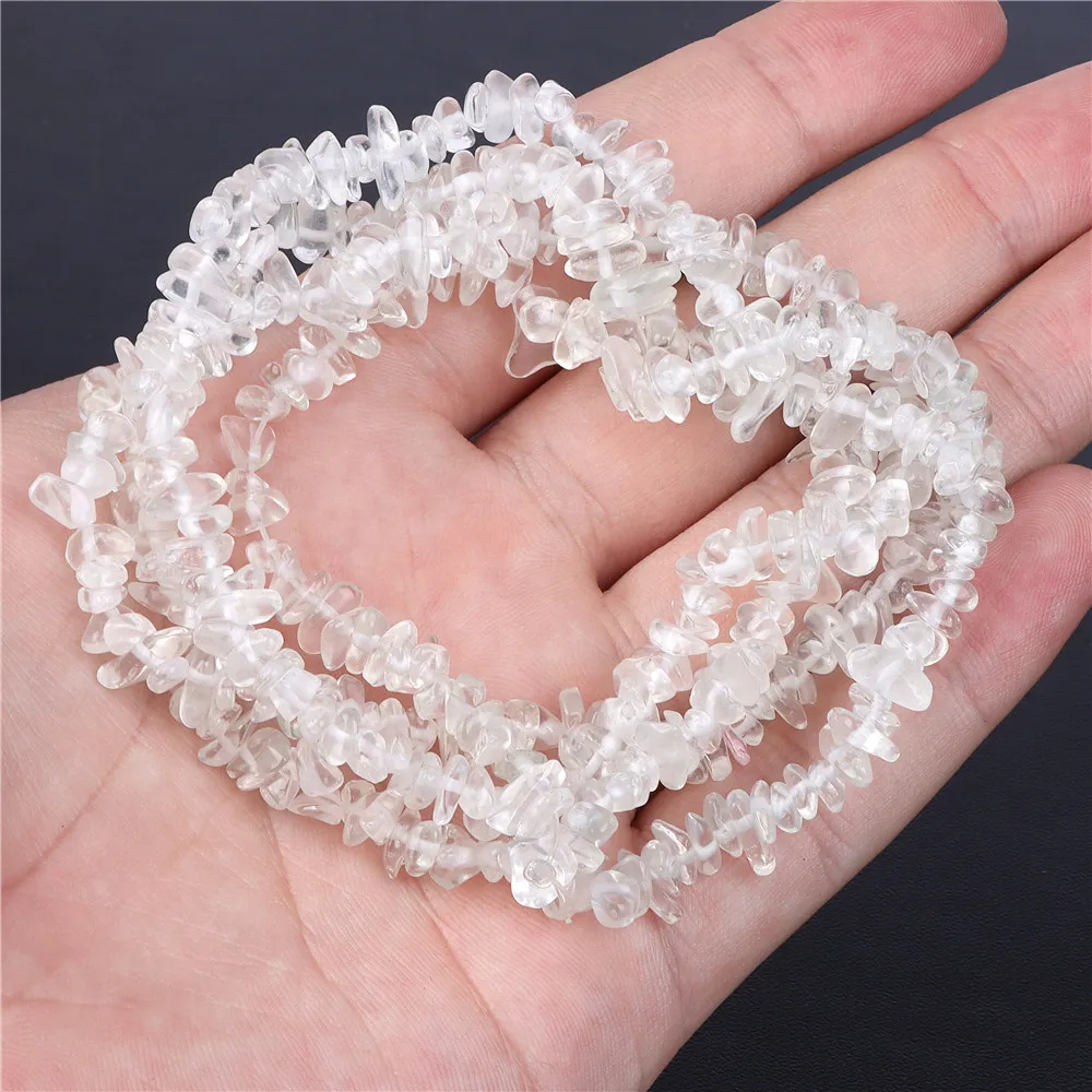 Natural Stone Clear Quartzs Beads White Crystals Loose Spacer Bead For Jewelry Making Charm Accessories DIY Bracelets Necklace