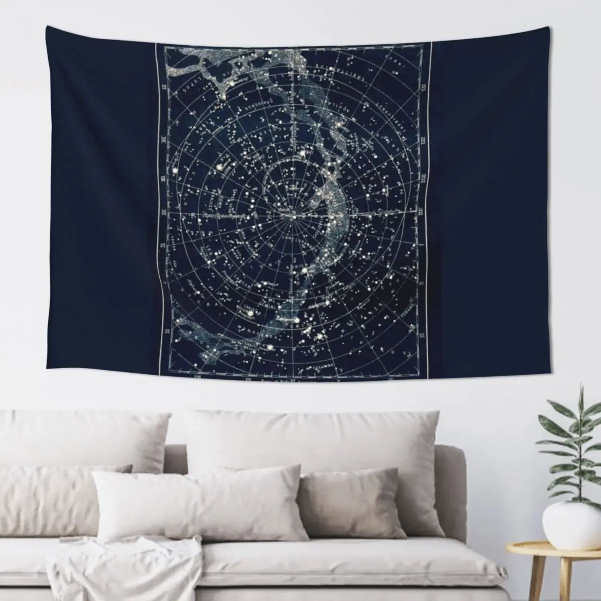 

THE STAR CONSTELLATIONS : Vintage 1900 Galaxy Print Tapestry Room Decoration Korean Style Room Aesthetic Tapestry