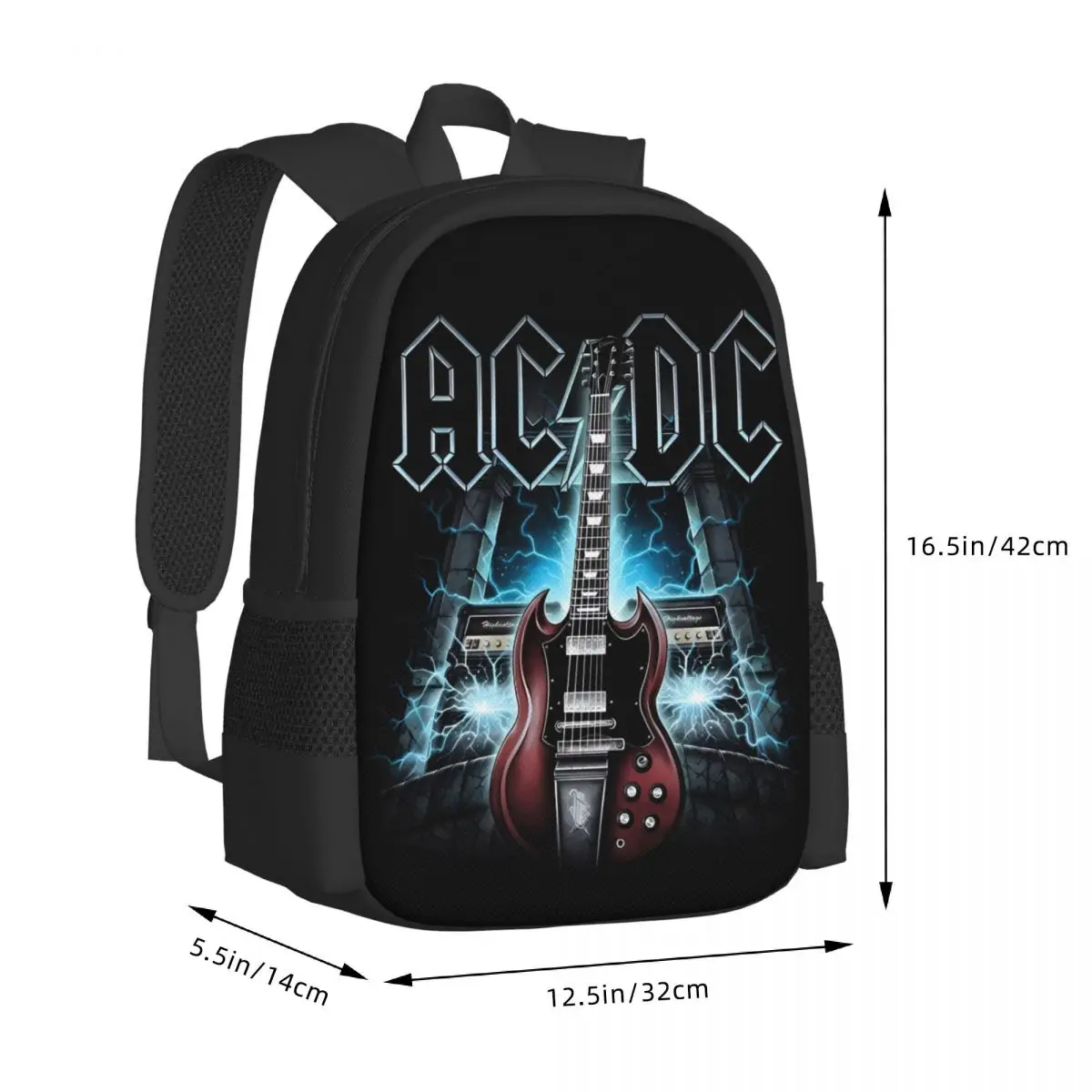 AC/DC Rock Band Travel Laptop Backpack, Business College School Computer Bag Gift for Men & Women