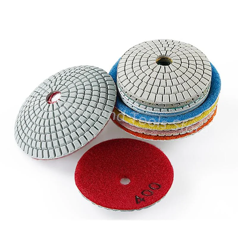 7-teiliges Set 3" 4" schalenförmige Diamant-Polierpads Nass-Polierscheiben für Granit, Marmor, Beton, Stein Schleifscheiben Polierwerkzeug – Detail 8