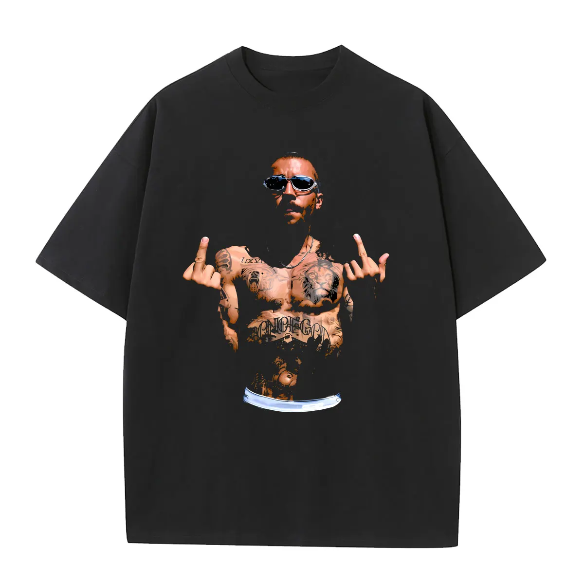 

Justin Bieber Middle Finger Graphic T-shirt Coachella 2026 Merch T-shirts Men Women Hip Hop Fashion Oversized T Shirt Streetwear