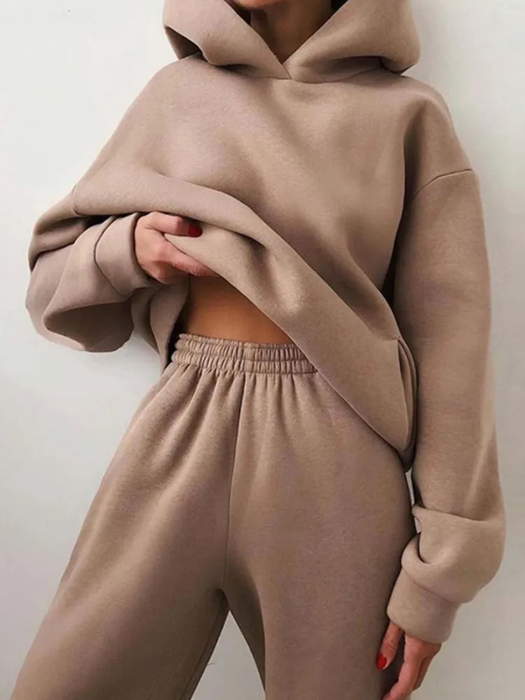 

Женская повседневная толстовка с капюшоном American Sle, осень-зима, комплект из двух предметов, удлиненная толстовка с прямыми штанинами...