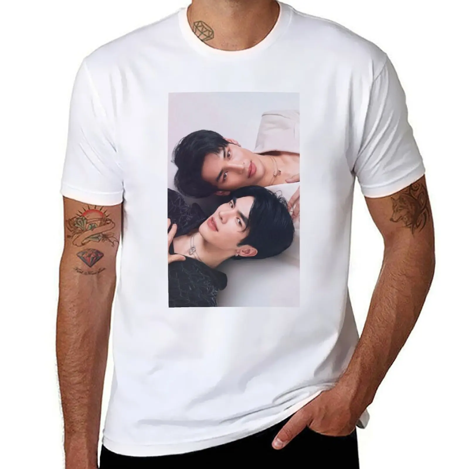 

Nattawin and Phakphum T-Shirt man t shirt heavy cotton t shirt custom print t shirt man cotton T-shirt