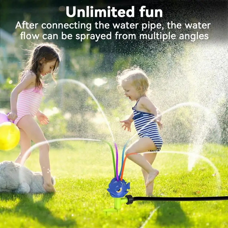 Mainan Sprinkler semprotan air anak-anak, mainan Sprinkler putar hewan dengan semprotan berputar musim panas di luar mainan Sprinkler untuk anak-anak
