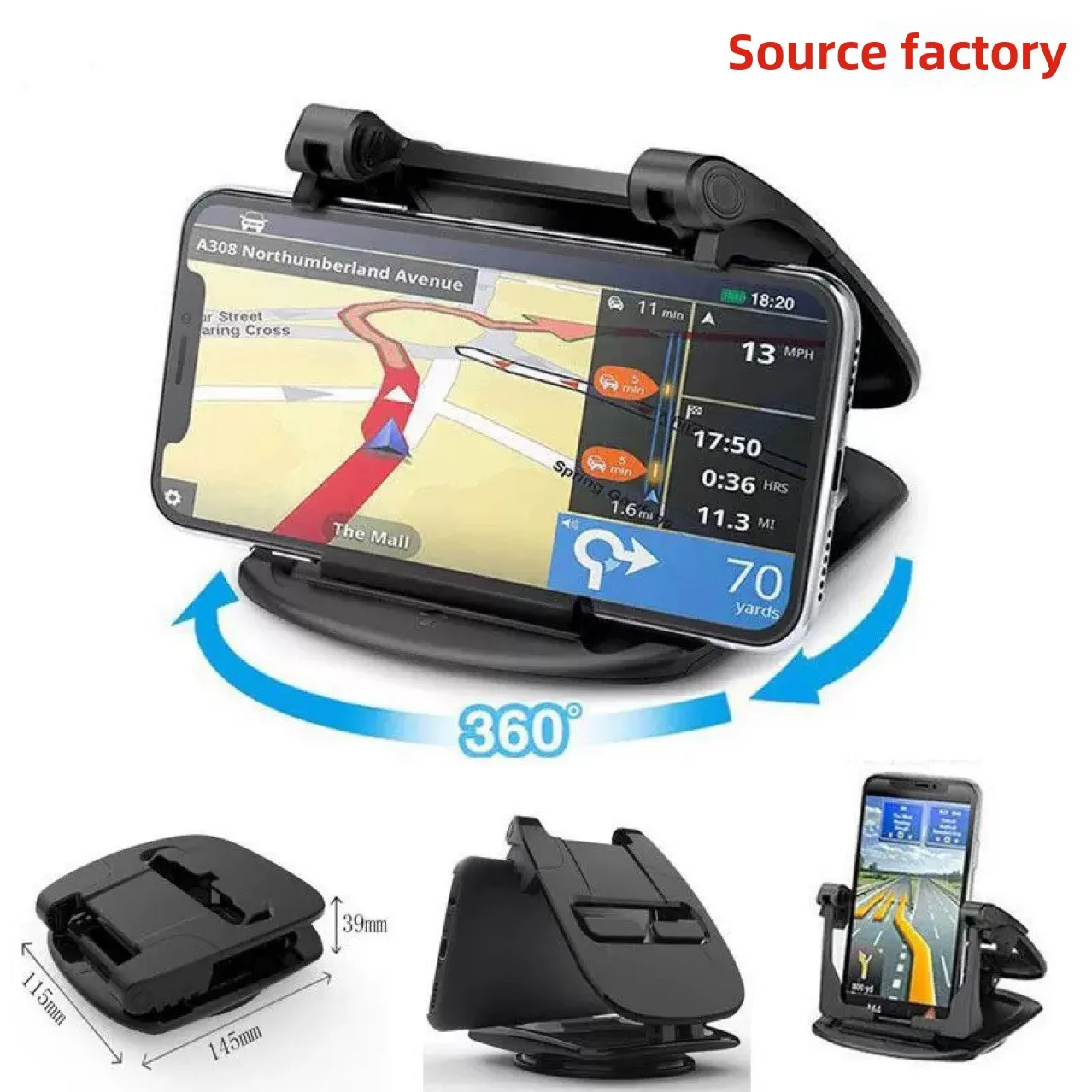 Universal Car Dashboard Phone Holder Navigation Mount for All Vehicles New Arrival Secure Fit Easy Installation Durable Design