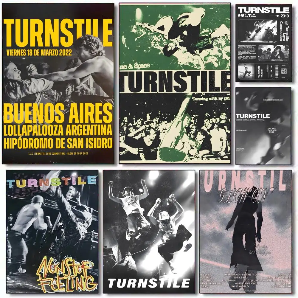 Rock Band T-Turnstile Poster Modern And Elegant Wall Stickers For Home Decor Living Room Dormitory Wall Art
