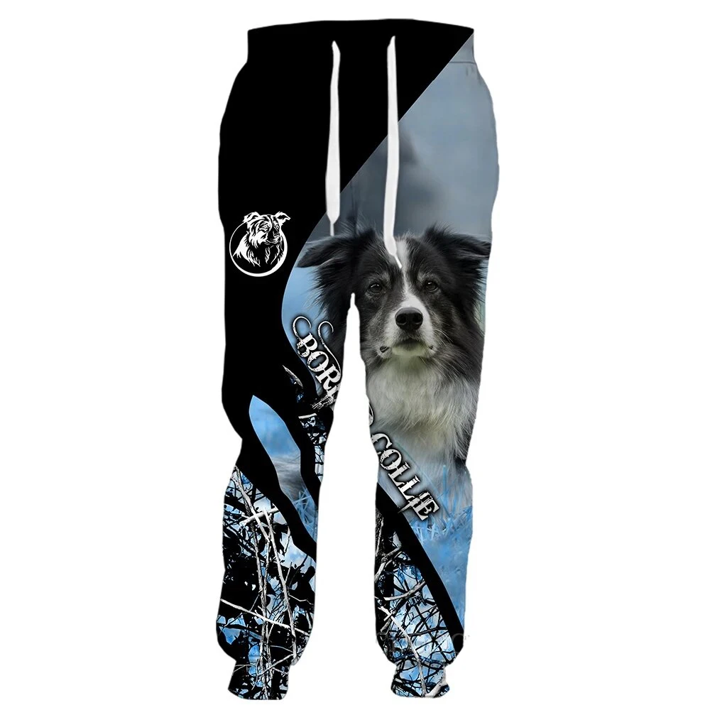 New Men's Spring and Autumn Fashion Pants Animal Shepherd Dog 3D Printed Sports Pants Neutral Street Casual Jogging Pants K0153