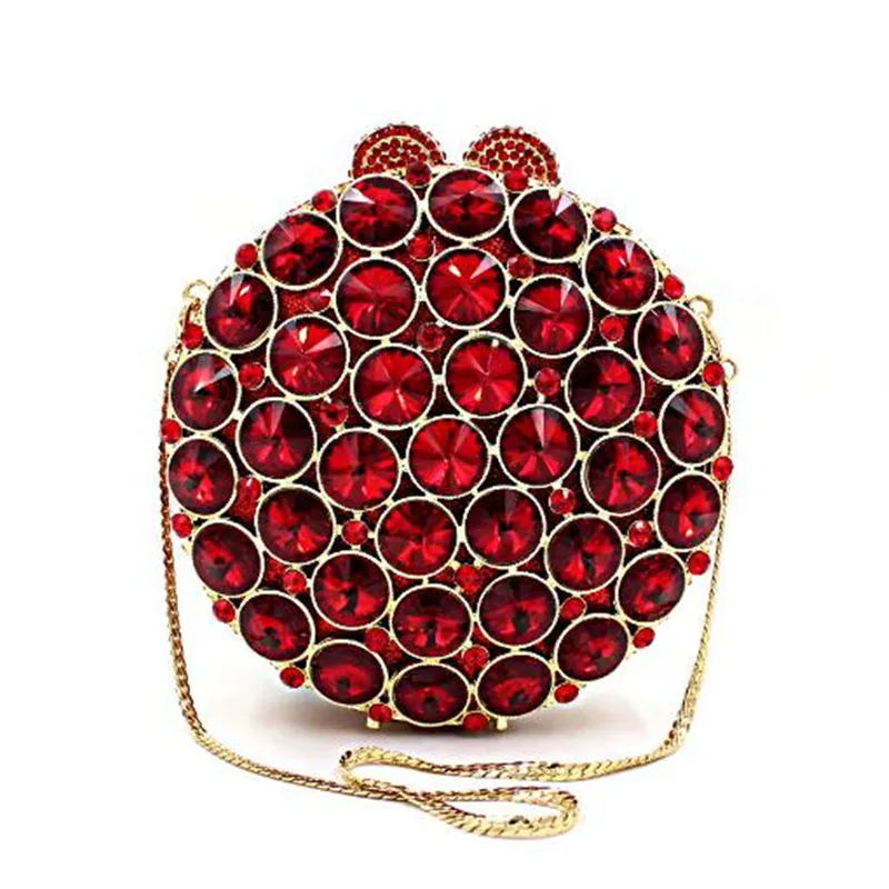 

Women Color Gem Crystal Clutch Bags Stone Evening Purse Wedding Bridal Rhines tones Purse Handbags