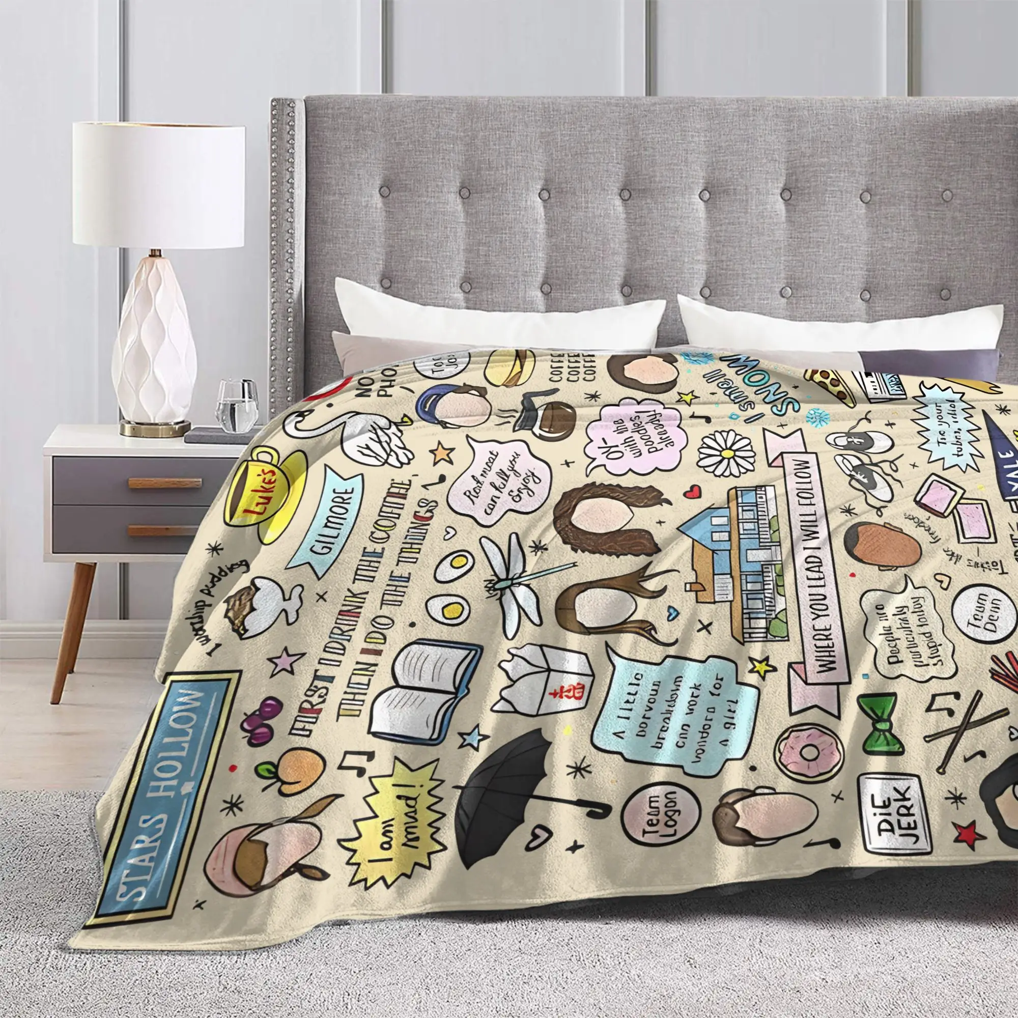 Gilmore Girls Blanket Coral Fl - Quality Home Textiles 评论和价格