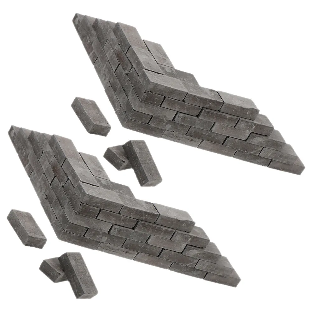 

100Pcs Micro Landscape Miniature Bricks 1:35 Scale Simulated Wall Floor Bricks for DIY Sand Table Farm Garden House Models