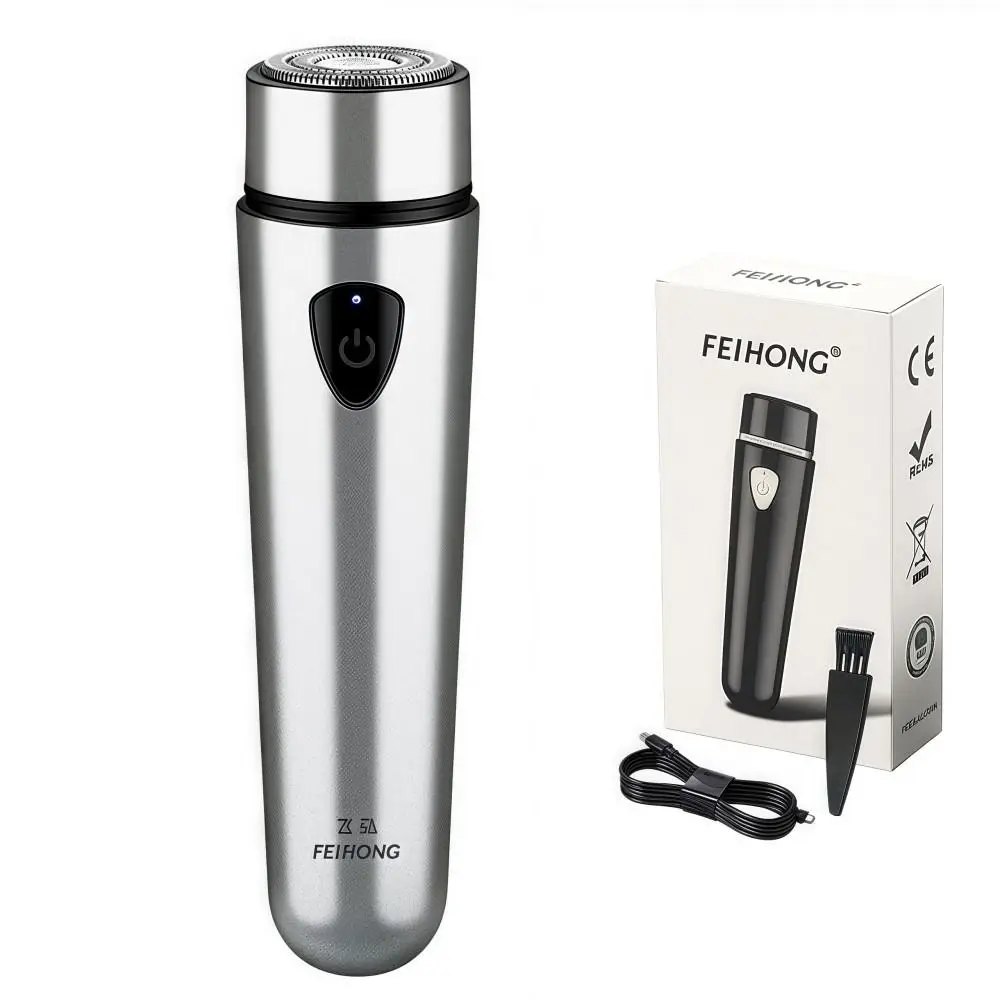 Pocket Design Mini Electric Shaver Portable Rechargeable Beard Trimmer Lightweight Washable Hair Razor Men Travel