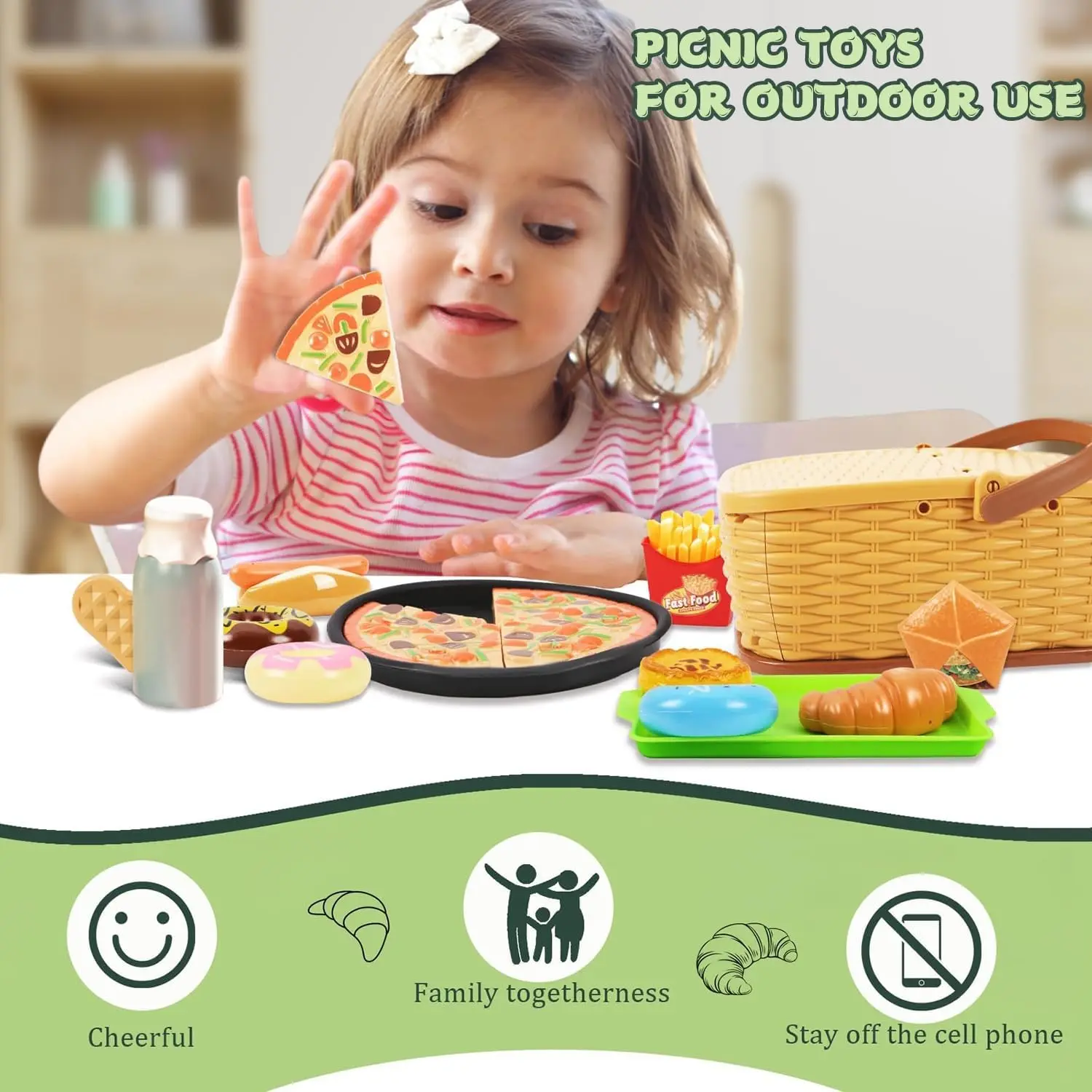 Juego de cortar comida, juego de cocina, cesta de comestibles, juguetes de comida para niños pequeños, niñas y niños, frutas postizas educativas, verduras