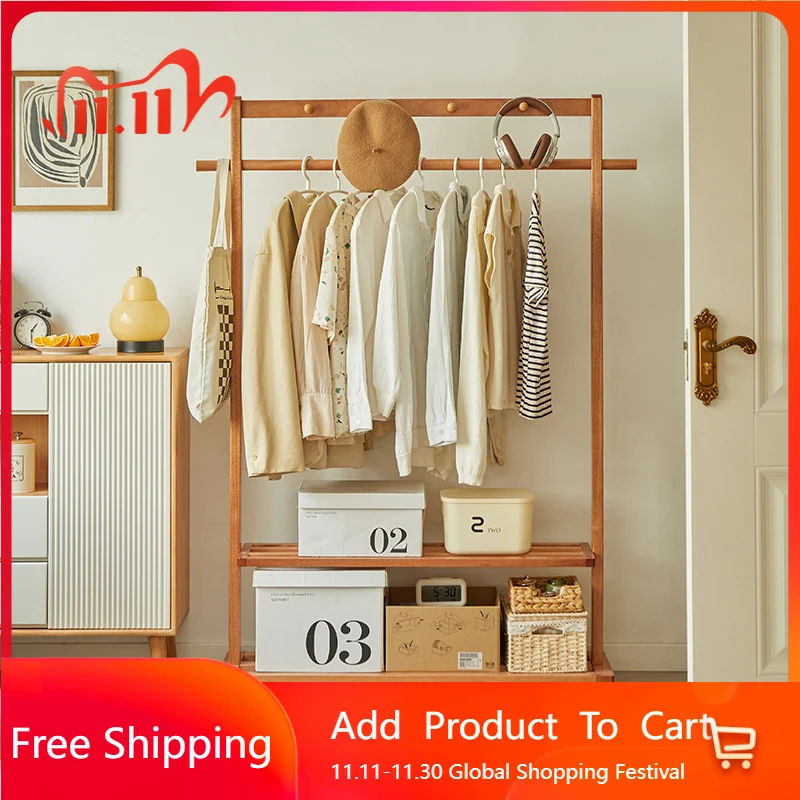 

Display Wooden Coat Racks Storage Clothes Organizer Open Luxury Hanging Dress Coat Racks Bedroom Perchero Lounge Suite Furniture