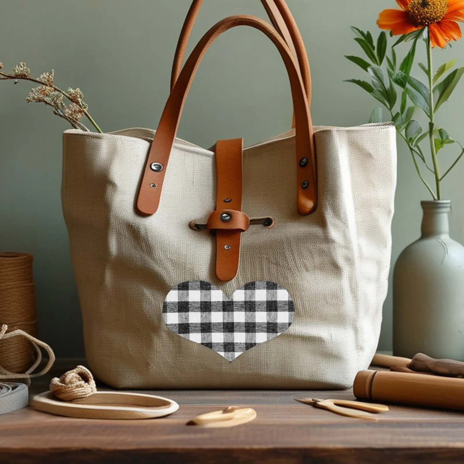 

12 pcs Plaid Cloth Patches Iron On For Clothing Repair Decorative Patch Jeans Skirt Shoes Hole Fix Checkered Fabric Self