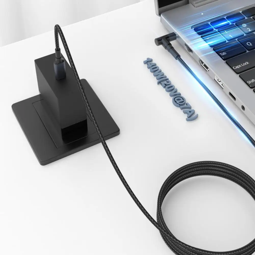 Typ-C PD auf DC-28V 7A Adapterkabel Hohe Stabilität 140W Typ-C Ladekabel Nylongeflecht Galliumnitrid Schnellladekabel