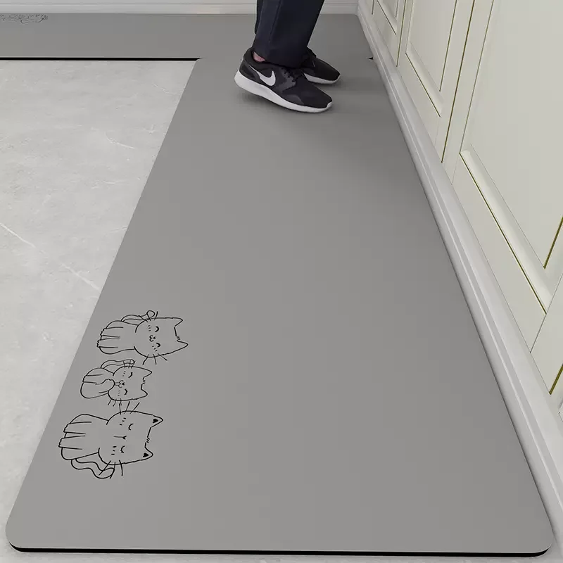 

Kitchen Rugs Non-slip Waterproof Floor Mat Oil-proof Pvc Carpet Home Decoration Anti-slip Leather Rug Alfombra De Cocina 주방 카펫