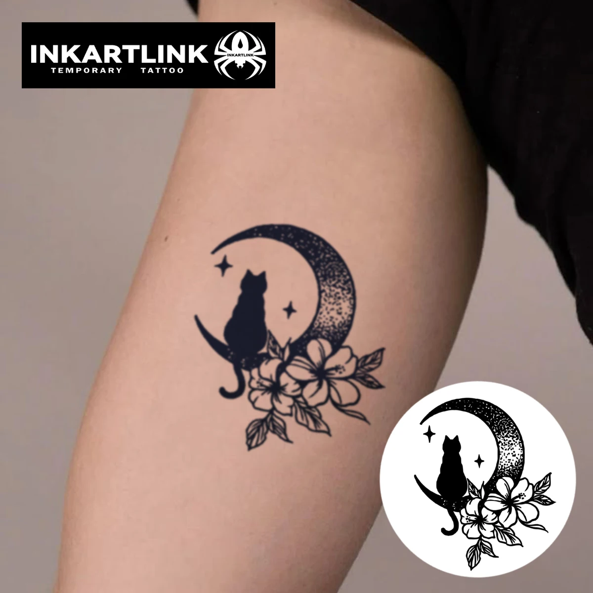 Cat temporary tattoo sticker, waterproof magic tattoo, lasts to 15 days fake tattoo, semi permanent tattoo
