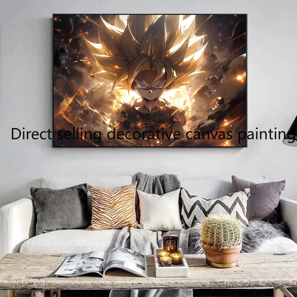 Japanese Classic Anime Canvas Print Poster Dragon Ball Childhood Goku Children's Room Wall Decoration Art Canvas Painting Gift