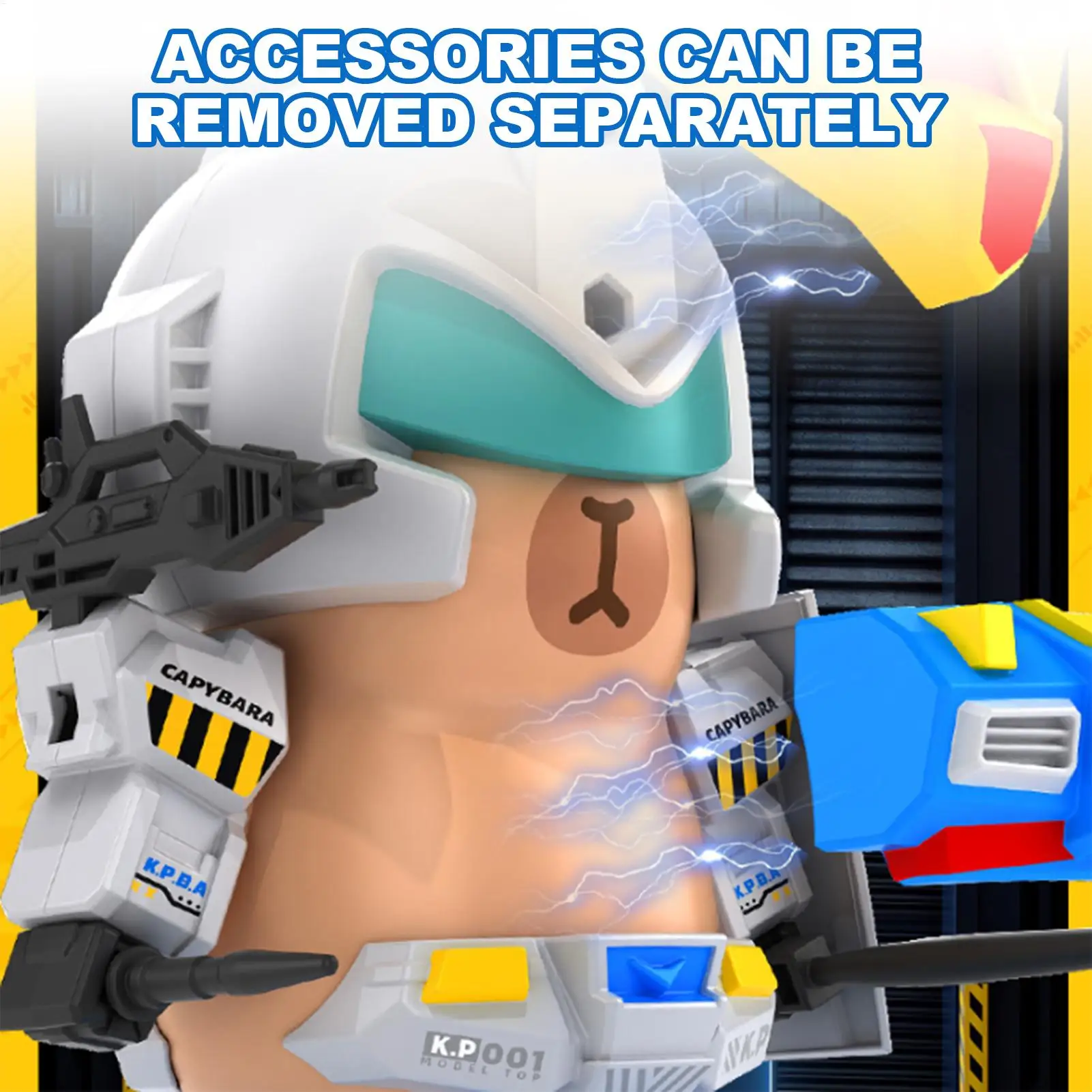 휴대용 카피바라 자석 메카 피규어 손으로 조립할 수 있는 카피바라 장난감 데스크탑 장식 창의적인 로봇 동물 장난감 게임