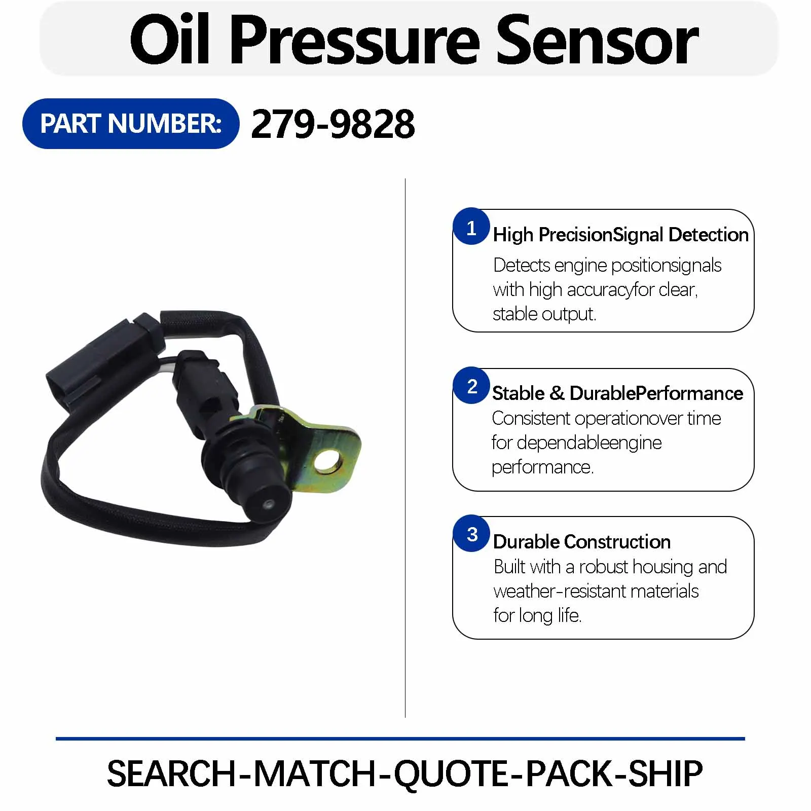 Crankshaft Position Sensor 279-9828 2799828 For Caterpillar CAT 631K 627 623 621 637 627K LRC 632 631 623K LRC 623K 621K 627K