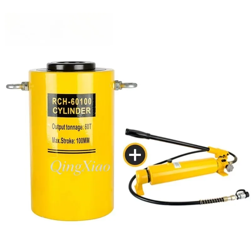 Industrial RCH Series Hollow Center Hole Hydraulic Jack Single Acting Spring Return Split Type For Tensioning Pulling Lifting