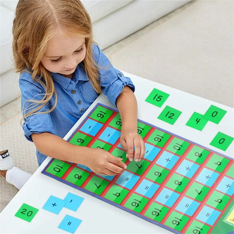 Educational Math Posters Kids Addition Subtraction Card Poster Hanging Bag Children Elementary School Classroom Table Chart