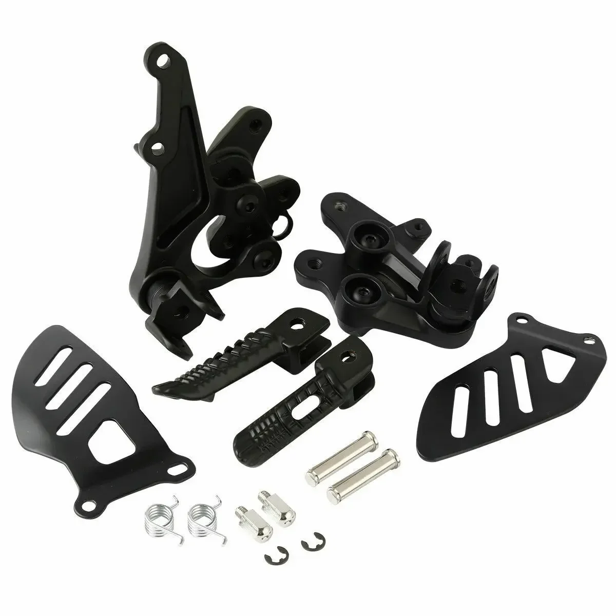 Motorcycle Black Front Rider Foot Pegs Footrest Bracket Fit For Suzuki GSXR1000 2005-2008 K5 K7