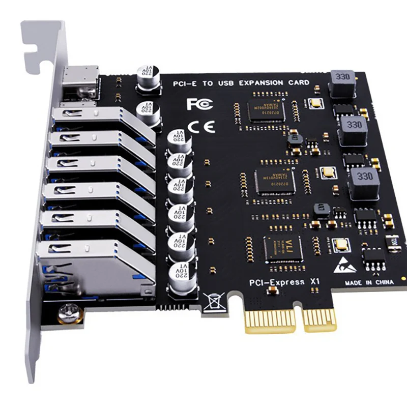 PCIE zu USB3.2 Typ C Konvertierungskarte 6 USB-A-Anschlüsse 2 USB-C-Anschlüsse zu PCI-E X1 X4 X8 X16 Konvertierungsadapter PC Frontpanel Erweiterungskarte – Detail 4