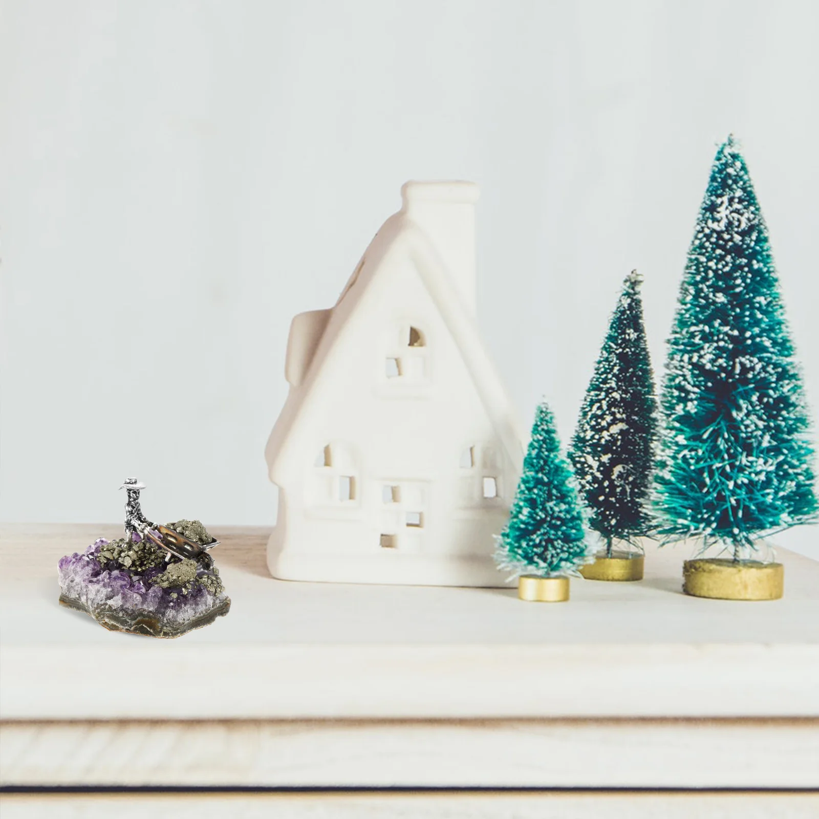 

Decorations Amethyst Cluster Ornament Outdoor Ornaments Home Figurines Block Miner