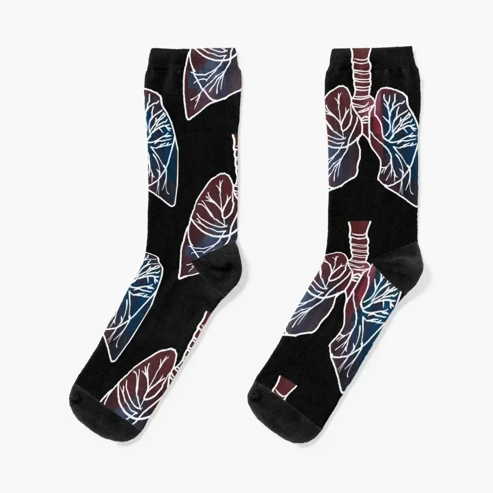 

Gouached Lungs Socks valentine gift ideas winter Ladies Socks Men's