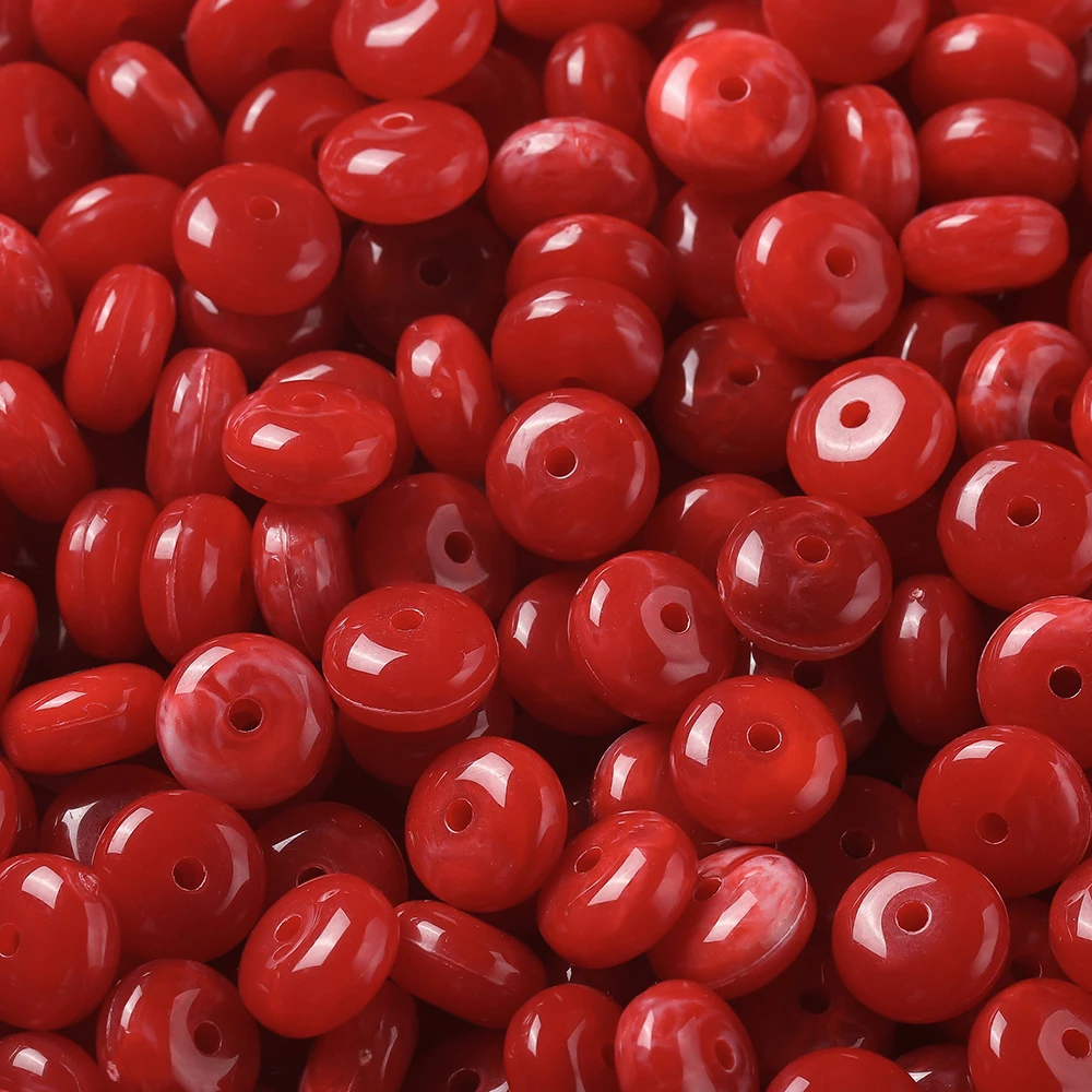 50 stuks gekleurde acryl twee kleuren kralen platte ronde spacer kralen voor doe-het-zelf oorbellen kettingen armbanden sieraden maken bevindingen
