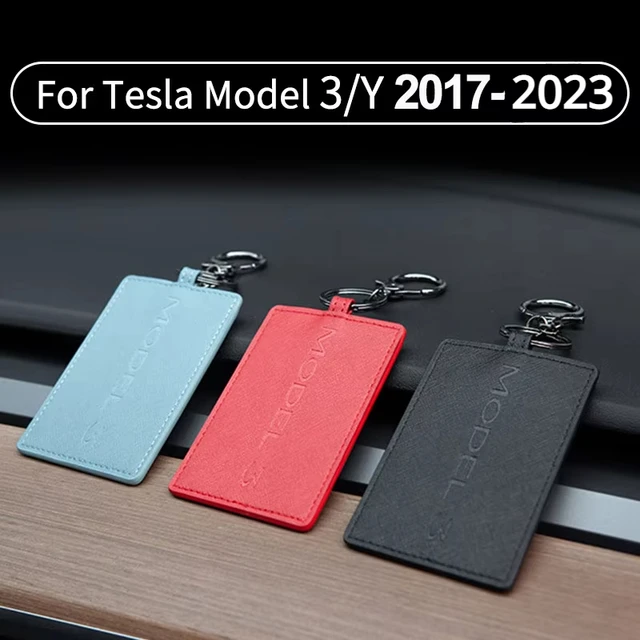 Etui na klucze do karty Tesla Model 3 Model Y Skórzany uchwyt na klucze Pokrowiec ochronny Akcesoria Torebki na karty 2017-2023