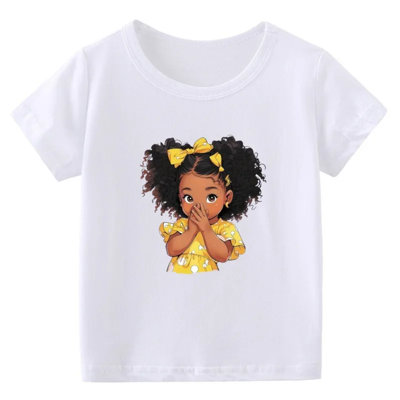 

2026 New Children's T-shirt Cartoon Personality Print Pure Cotton Round Neck Parent-child Short Sleeved Summer Boys and Girls
