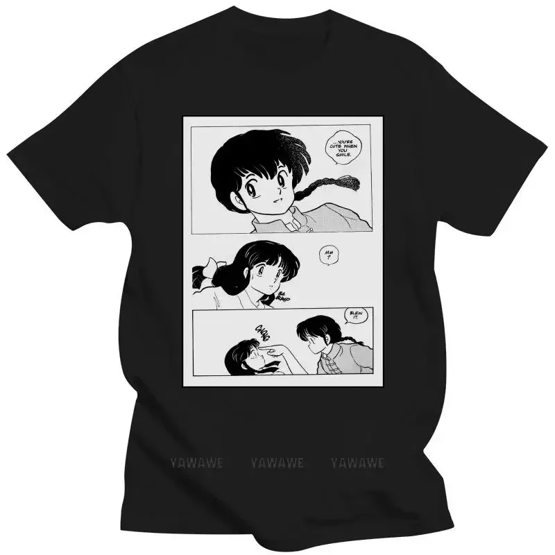 Fashion Akane Tendo Ranma 1/2 T-Shirt For Men Round Neck Cotton T Shirt Classic Short Sleeve Tees Summer Clothes men tshirts