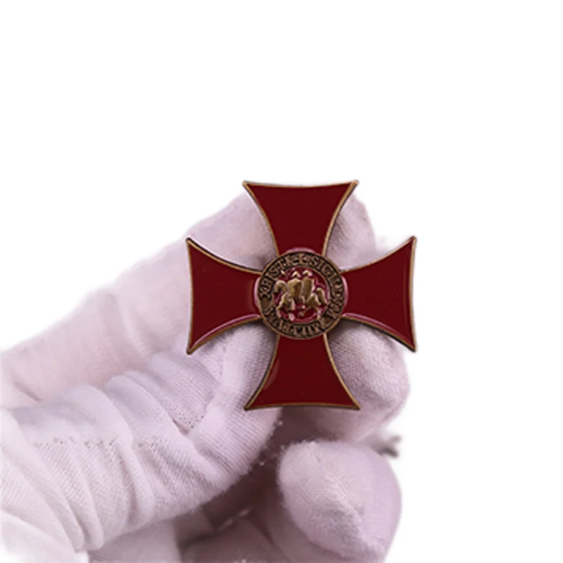 Knights Templar Brooch Cross Badge