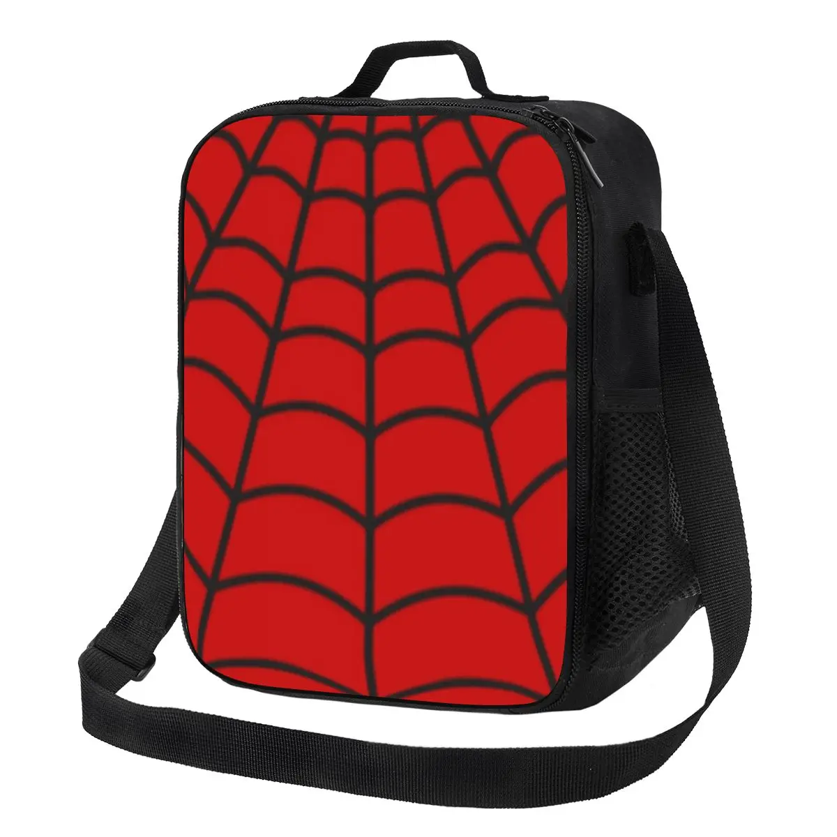 Spider Web Pattern Thermal Insulated Lunch Bags Women Portable Lunch Container for School Multifunction Bento Food Box