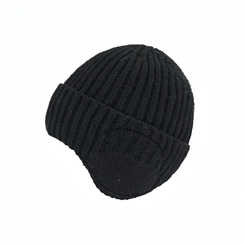 Thick Warm Winter Hat Mens Fleece Lined Knit Beanie Windproof Earflap Protector Outdoor Sports Cycling Hiking Headwear